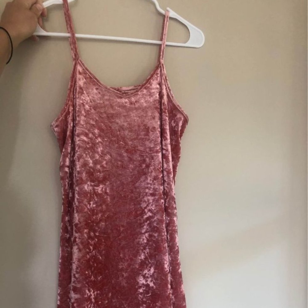 Size Small Pink Velvet Spagetti Strap Dress